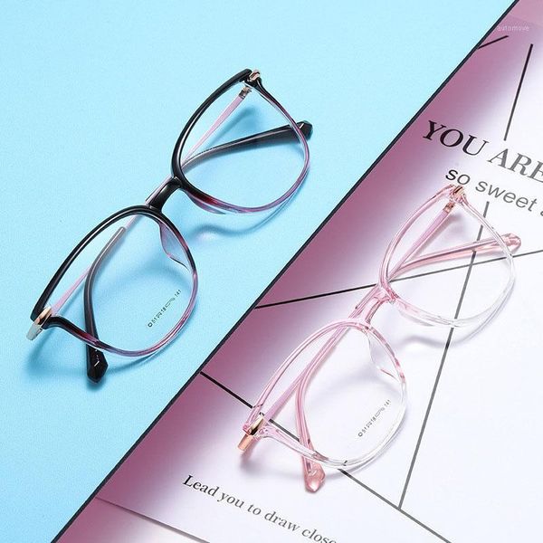 

new retro tr90 glasses frame fashion korean trend flat mirror men and women personality glasses frame.1, Black