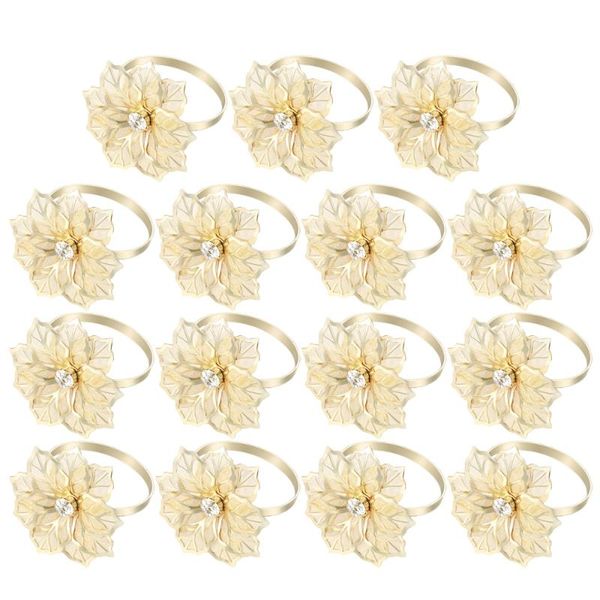 

15pcs exquisite napkin rings l flower design napkin holders restaurant dedicated serviette buckles for wedding banquet party