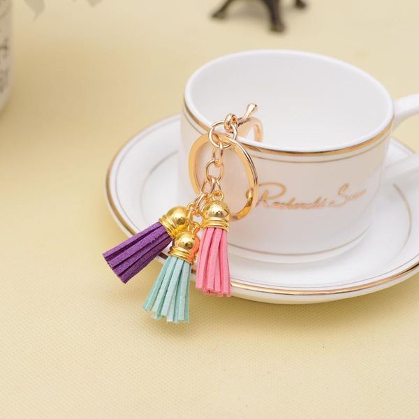 

leather tassel keychain for women bag charm womens keyring llaveros mujer chaveiro porte cle chaveiros sleutelhanger eh782 h bbyovy, Slivery;golden
