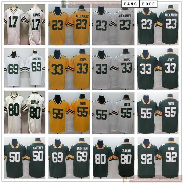 

men women youth 33 aaron jones jerseys kids jaire alexander blake martinez za'darius smith david bakhtiari jimmy graham reggie white gr, Black;red