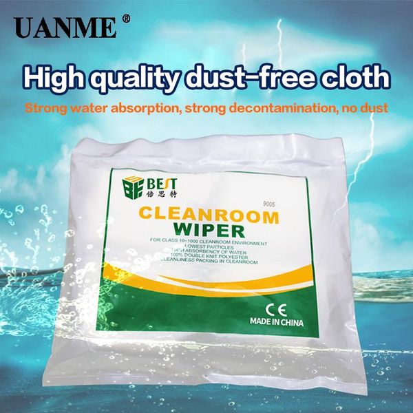 

professional hand tool sets uanme 4x4 9x9 cm 100/400pcs/bag soft cleanroom wiper cleaning non dust cloth paper clean lcd repair