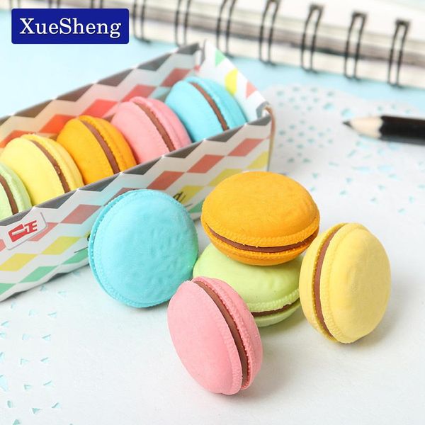 

5 шт. лот новинка macaron резиновая ластик creative kawaii канцтовары школы поставляет papelaria подарок для детей h wmtzvv