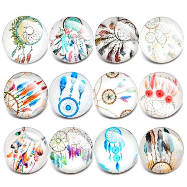 

10pcs/lot mixed dandelion pattern 18mm glass snap button jewelry faceted glass snap fit snap earrings bracelet jewel bbyofr