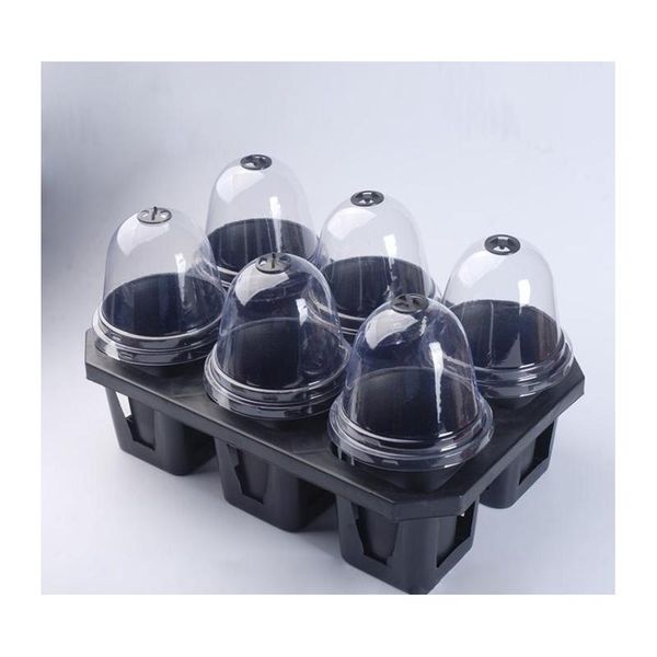 

100pcs-pack wholesale plastic transparent planting pot lid flower pot cap cover for home gardens tools jllpku home003