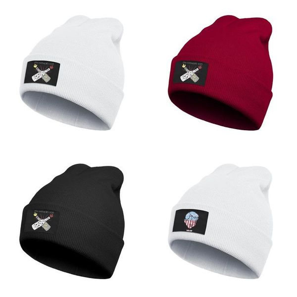 

mens women fashion watch beanie hat pearl jam my father son winter ski vintage knitted cap poster red skull white, Blue;gray