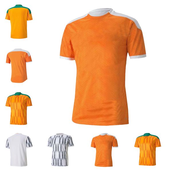 

2020 2021 cote d ivoire national team soccer jerseys ivory coast drogba zaha cornet men homme maillot de foot high-quality football shirt, Black;yellow