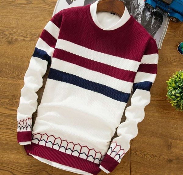 

zm41394c 2020 man sweaters korean men round collar male sweater8uy, Black