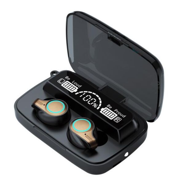 

m18 bluetooth earphones wireless tws fingerprint touch headset charging waterproof hifi stereo earbuds for sports headphones