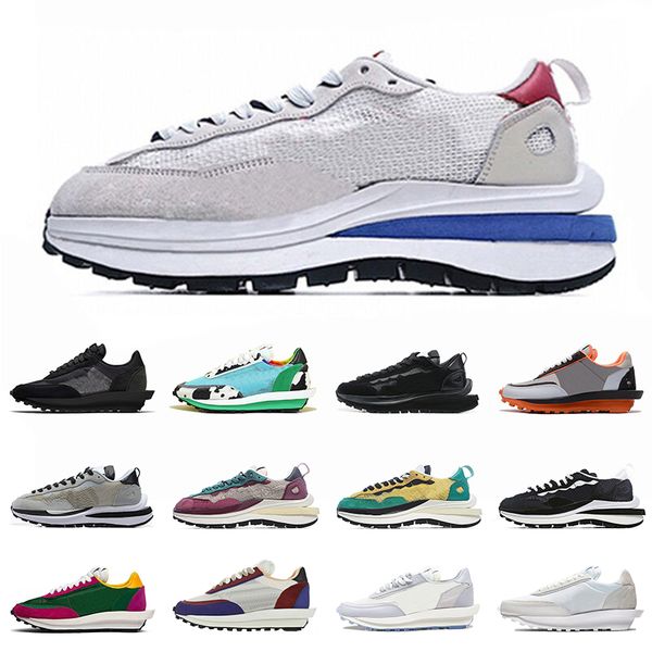 

ldv waffle sacais mens running shoes womens fashion sports trainers neptune green pure platinum triple black outdoor sneakers, White;red