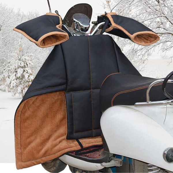 

motocycle racing clothing electric car black windshield pu waterproof windproof thickening motorcycle cold resistant cover with handle sleev
