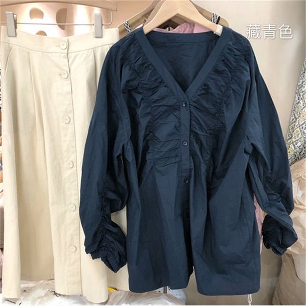 

2021 new white v-cleavage women autumn luxury designer woman shirt clothing