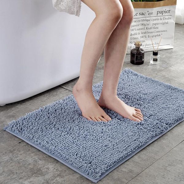 

bath mats 1pc 40x60cm home mat non-slip entrance bathroom carpet soft thick chenille rug el bedroom kitchen toilet floor decor