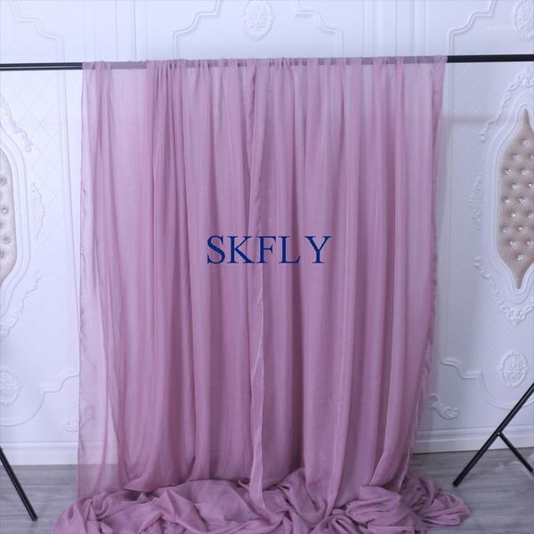 

bc002a very popular color ready to ship curtain pgraphy panels plain solid purple sheer voile backdrop1