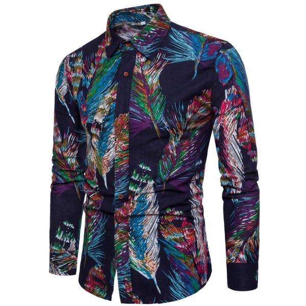 

men's casual shirts 2021 fashion men shirt long sleeve europe style slim fit cotton floral mens clothes 5xl, White;black