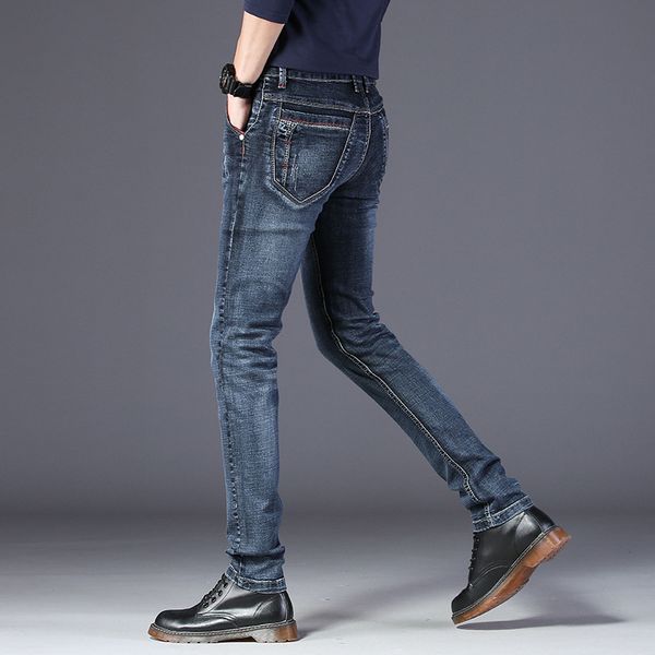 

batmo 2021 new arrival casual slim elastic ,men's pencil pants ,skinny jeans men z002, Blue