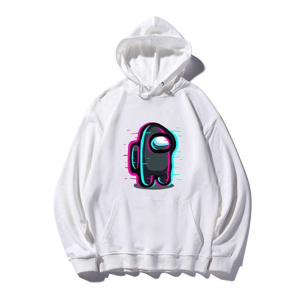 

wholesale custom printed hoodie among us cartoon pattern hooded sweater8uy, Black