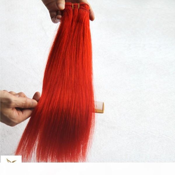 

remy red color virgin brazilian straight hair weaving 100% brazilian human remy hair weave 10-30" double weft hair extension, Black