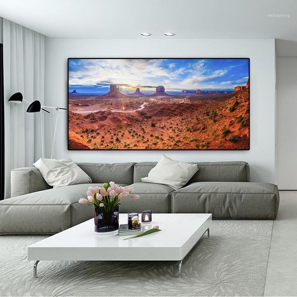 

paintings landscape print poster cloud and desert valley painting printed on canvas wall pictures for living room quadro home decoration1