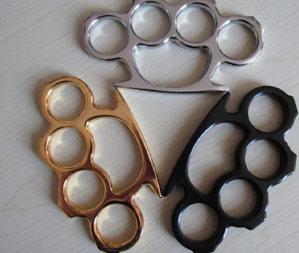 

new iron four fingers brass knuckles dusters self defense personal security women's and men's self-defense pendant bottle opener26