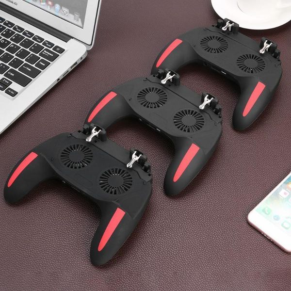 

durable gamepad multi-function h10 mobile controller gamepad joystick w/dual cooling fan for pubg1