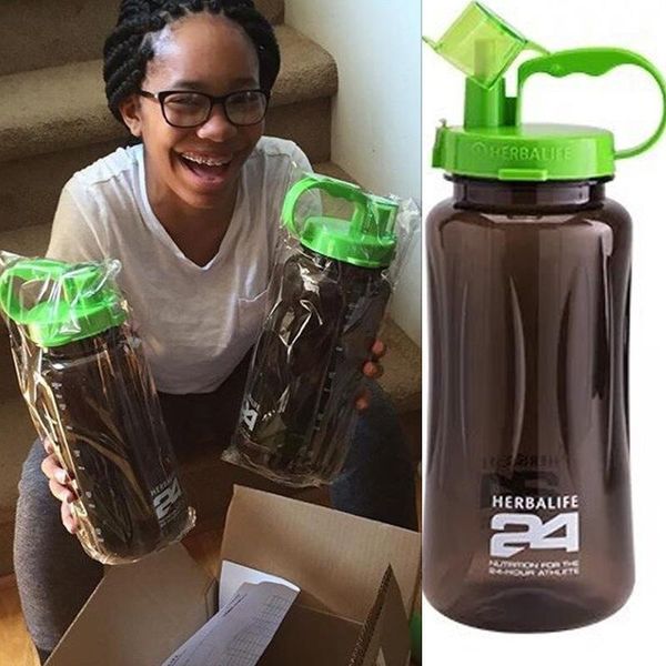 

water bottles 2000ml 64oz eco-friendly plastic bottle in stock items adults handgrip space sports climbing hiking herbalife bottle1