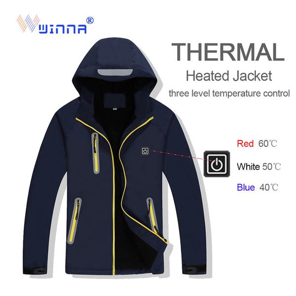 

2020 winter heated jacket men women outdoor sport polar coats fleece jacket skiing trekking camping hiking clothing q1208, Black;brown