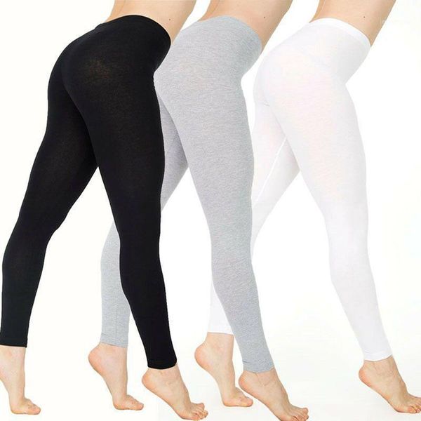 

new arrivals women fashion low waist workout polyester leggings elastic fitness leggings jeggings slim casual1, Black
