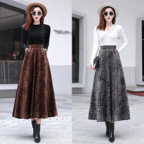 

hayblst brand woman skirt new 2021 autumn winter skirts women plus size clothes tall waist korean style long clothing thickening, Black