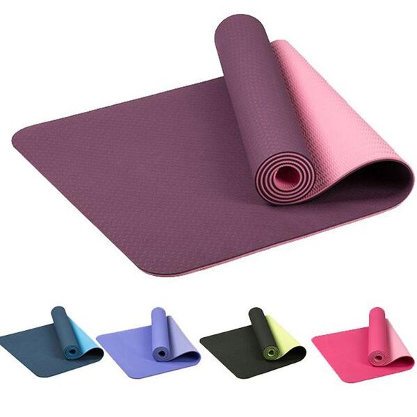 

tpe yoga mats без скольжения фитнес гимнастика коврики женщина безвкусный тренажерный зал упражнения накладки фитнес тренажерный зал упражне