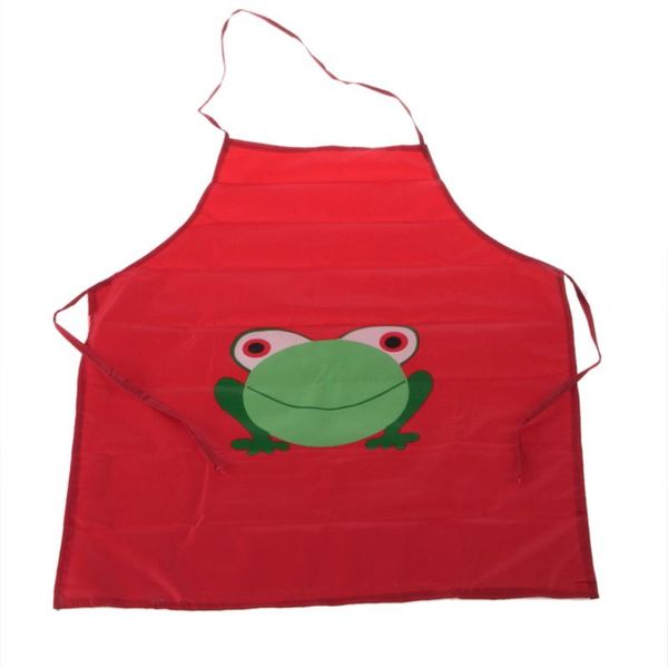 

aprons cute children waterproof apron with cartoon frog prints for painting/cooking