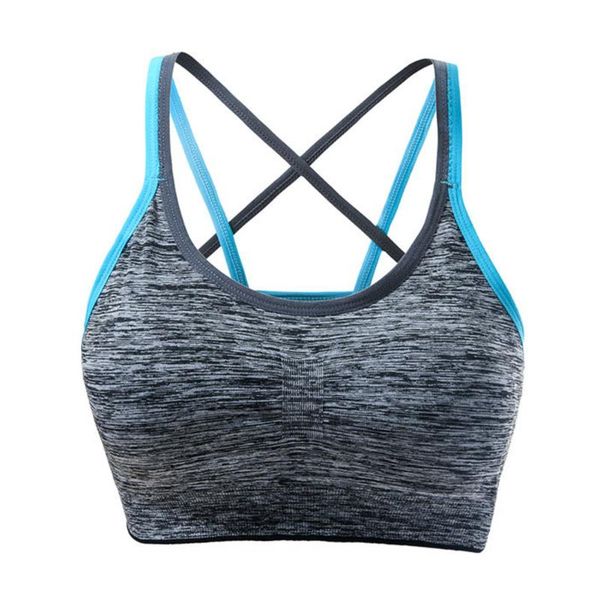 

gym clothing women quick dry seamless push up yoga comfortable wire soft brassiere workout running fitness sports bra padded, White;black