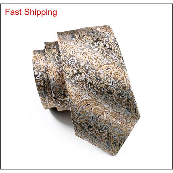 

yellow paisely tie hanky cufflinks set mens silk jacquard woven formal business fashion leisure ne qylpqm bde_home, Black;blue