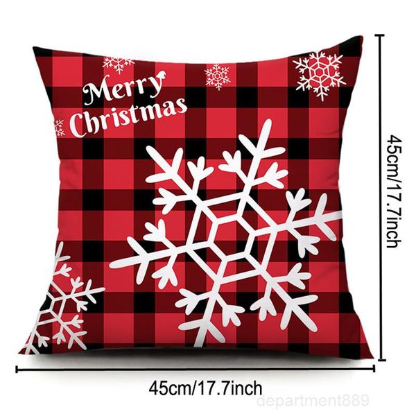 

45*45cm christmas snowflake pillowcase new year decor santa cushion covers home sofa case xmas pillow cover party supplies owe2757