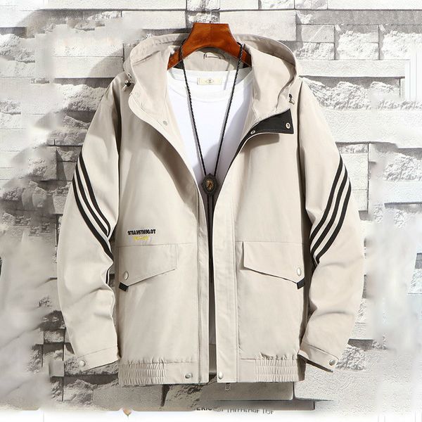 

new bomber with hoodie casual shreds men's jacket thin spring sweaters overwhelm warm clothing 55mn, Black;brown