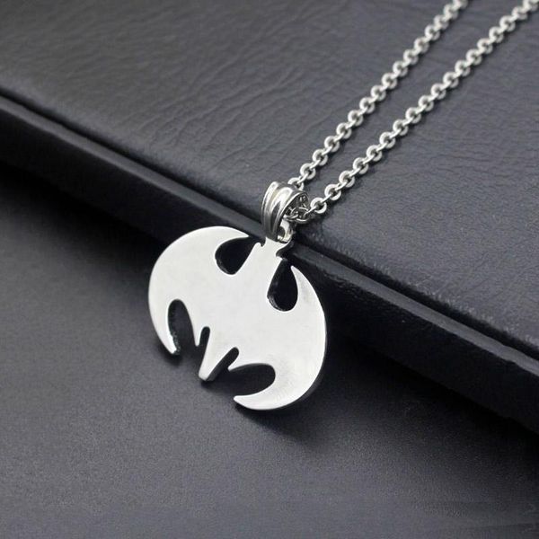 

gothic jewelry simple stainless steel pendant necklaces mens women kids movie charm chain animal necklaces, Silver