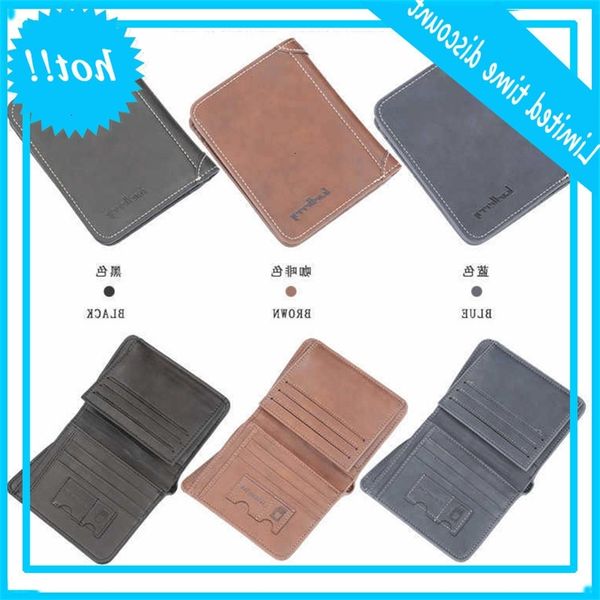 

men's new multi card short horizontal frosted leather soft vertical zero wallet