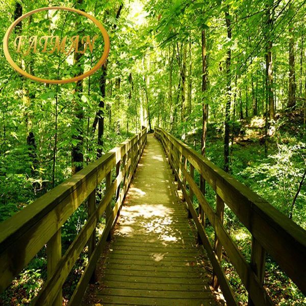 

custom p wallpaper 3d stereo forest boardwalk wallpaper mural bedroom living room