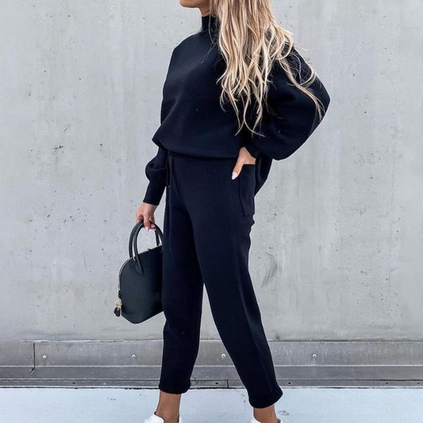 

woman fashions tracksuit 2 piece set autumn winter pullover hoodie + long pants sports suit female sweatshirt sportswear suit, Gray