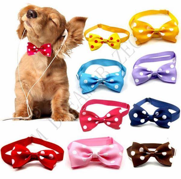 

100 pets colors necklace adjustable strap for cat collar dogs accessories dog tie puppy bow ties pet supplies