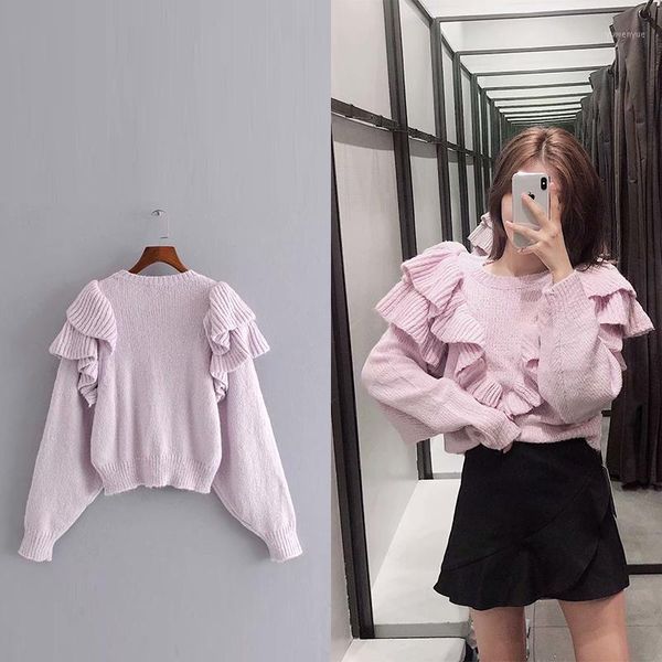 

2019 new solid color ladies winter knitted linen sweater round neck ladies long sleeve loose thick warm winter coat knitted, White;black