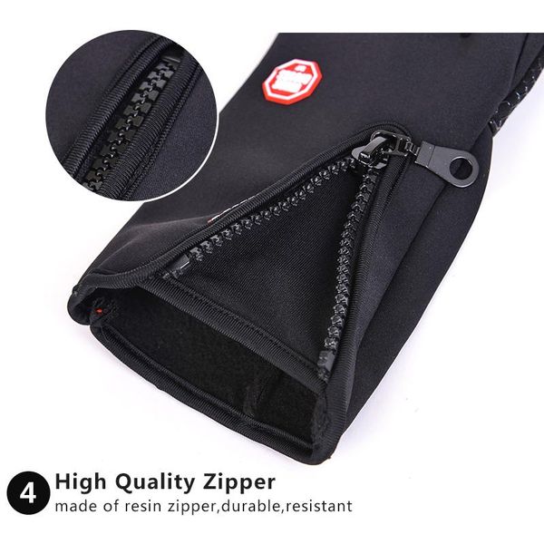 

touchscreen winter thermal warm cycling bicycle bike ski outdoor camping hiking motorcycle gloves sports full finger sqclyx pingtoy, Black
