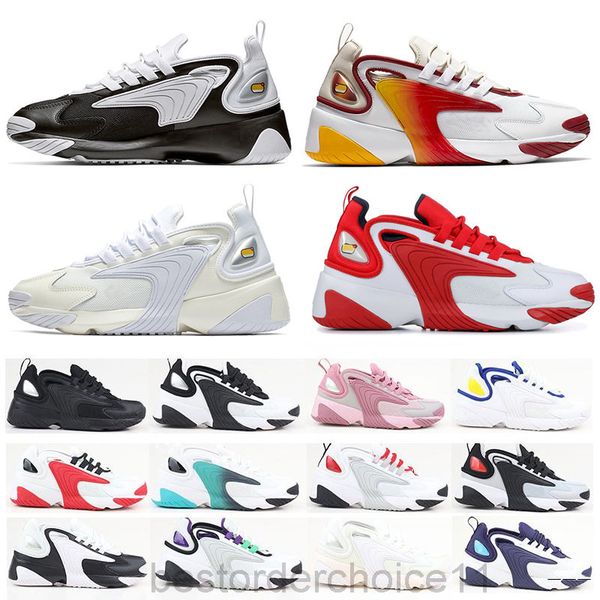 

men casual shoes triple black zoom 2k m2k tekno race grey infrared royal blue regency purple university red mens women sports sneaker gbb8