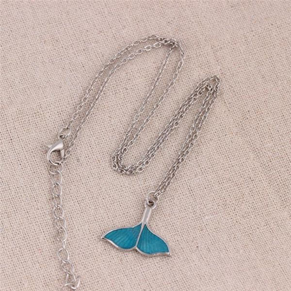 

New Design Animal Fashion Women Necklace Whale Tail Fish Nautical Charm Mermaid Tails Necklaces Jewelry Pendant Necklaces Beads, Silver