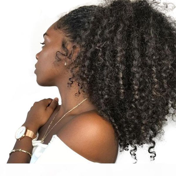 

160g afro kinky curly human hair ponytail for black women brazilian virgin hair drawstring ponytail hair extensions 10-24 inch