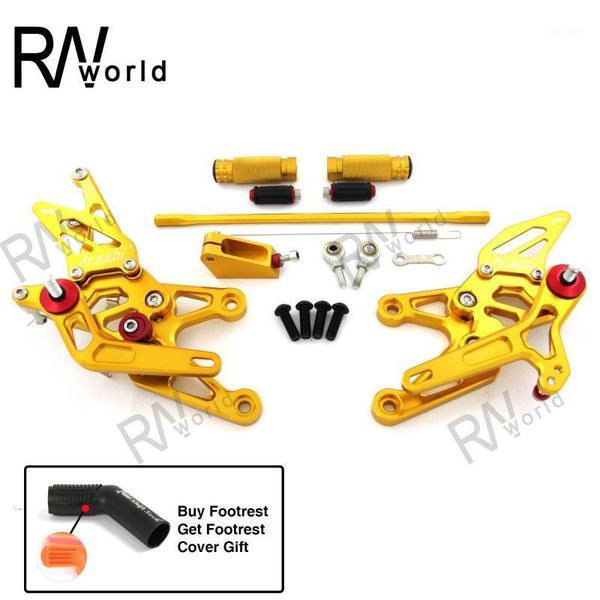 

motorcycles rearset footrest for yzf r1 07-08 cnc aluminum adjustable rear set foot pegs pedal yzfr1 yzf-r1 2007 2008 new1