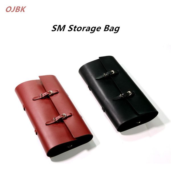 

handmade sm bondage synthetic leather storage bag erotic toys organizer for couples hand cuffs footcuff whip rope hidden, Red;black