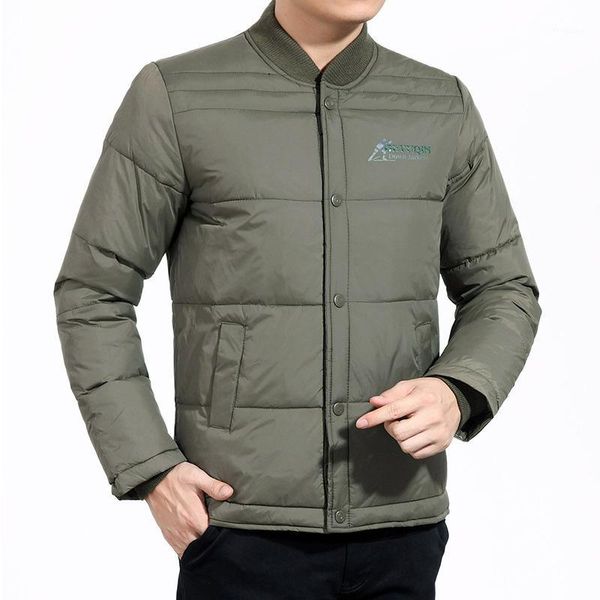 

duck down jacket men autumn winter warm stand collar casual down jackets mens lightweight solid color outwear coats 4xl clothes1, Black