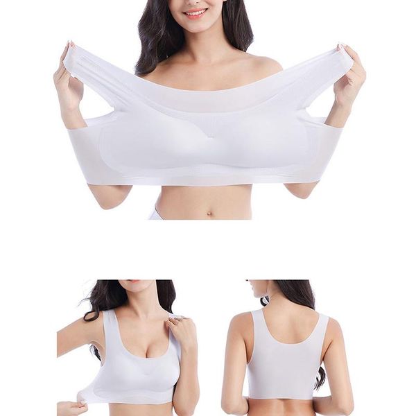 

gym clothing bra sports women fitness yoga lady running exercise quick-drying underwear training big size, White;black