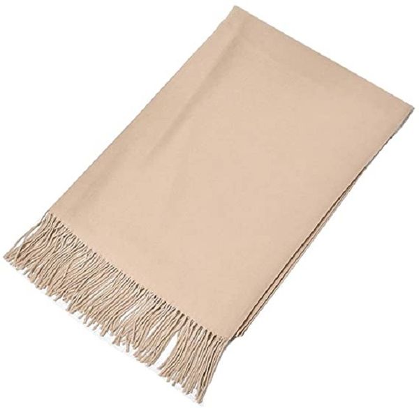 

100% cashmere winter scarf soft pashmina scarf for women pure solid color lady fashion shawl wrap no box, Blue;gray