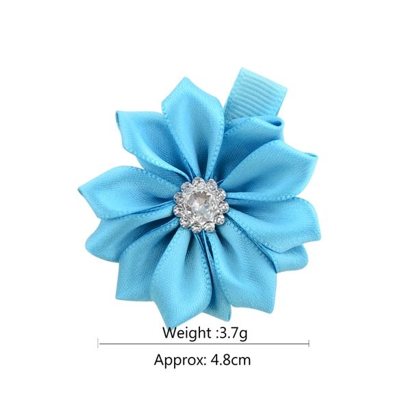 

2 12 color inch coloured grosgrain ribbon pinwheel hair bows clips with hairpins clip girls hair accessories 830 p6j5, Slivery;white